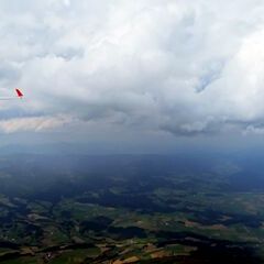 Flugwegposition um 14:15:25: Aufgenommen in der Nähe von Spielberg bei Knittelfeld, Spielberg, Österreich in 2415 Meter